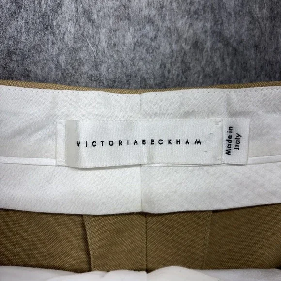 Victoria Beckham Trouser Pants Women's US 6 Balloon Pleated Tan Italy 29 x 29